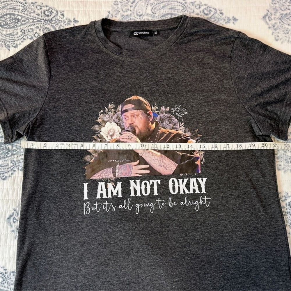 Jelly Roll I Am Not Okay Graphic T Shirt womens XL Country Rap Merch - Picture 3 of 7